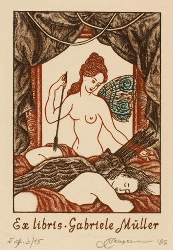 Exlibris by Natalija Chernetsova from Latvia for Gabriele Müller - Mythology 