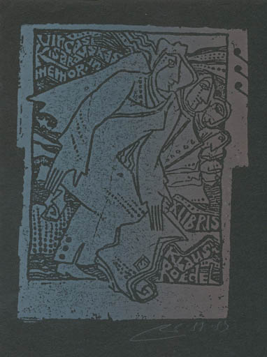 Exlibris by Levas Serstenojus from Latvia for Klaus Rödel - 