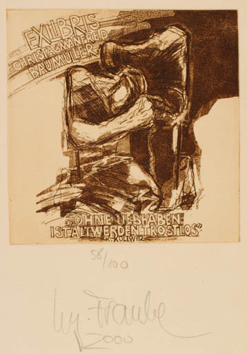 Exlibris by Regina Franke from Germany for Manfred  und Christa Baumüller - 