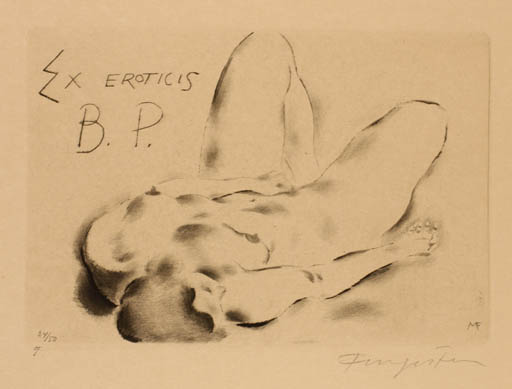 Exlibris by Michael Fingesten from Germany for ? B.P. - Erotica Ex Erotica 