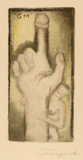 Exlibris by Michael Fingesten from Germany for Gianni Mantero - Erotica 