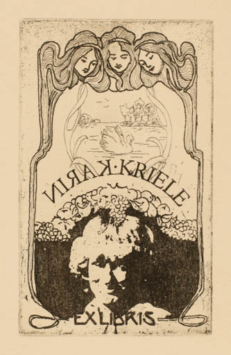 Exlibris by Olaf Gropp from Germany for Karin Kriele - Group Portrait 