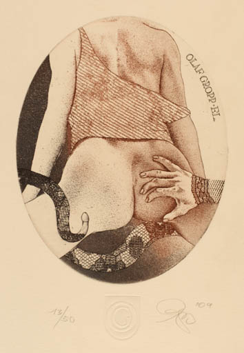 Exlibris by Olaf Gropp from Germany for Olaf Gropp - Erotica 