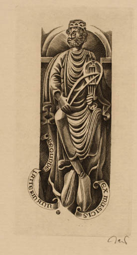Exlibris by Wojciech Jakubowski from Poland for Reglinde Lattermann - Ex Mucika Music 