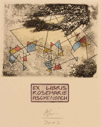 Exlibris by Detlef Olschewski from Germany for Rosemarie Aschenbach - Abstract 