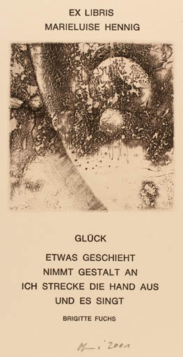 Exlibris by Detlef Olschewski from Germany for Marieluise Henning - Abstract Globe 