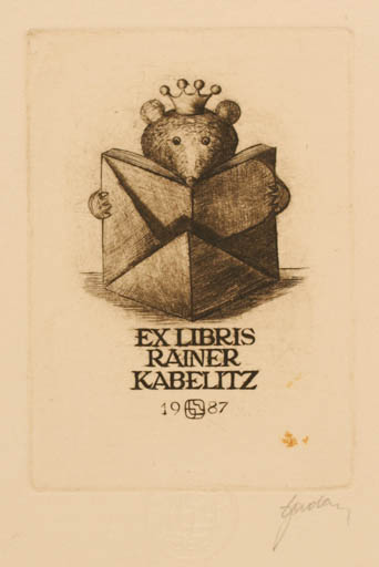 Exlibris by Tadeusz Szumarski from Poland for Rainer Kabelitz - Child Book 