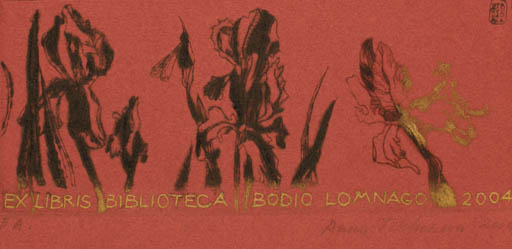 Exlibris by Anna Tikhonova from Russia for Biblioteca Bodio Lomnago - Flower 