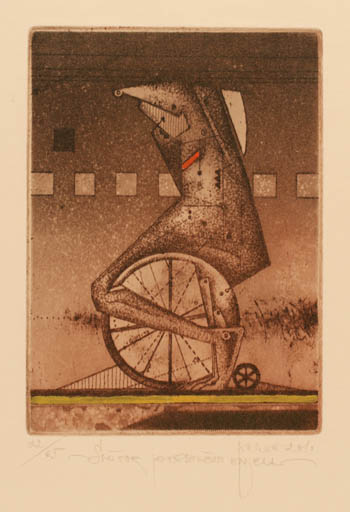 Exlibris by Zdenek Bugan from Slovak Republic for ? ? - Surrealism 