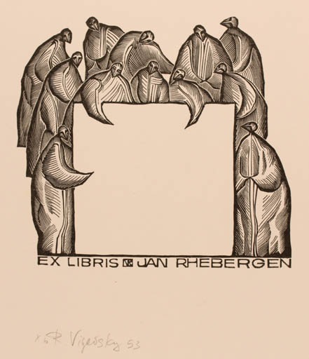 Exlibris by Ruslan Vigovsky from Ukraine for G. Jan Rhebergen - Group 