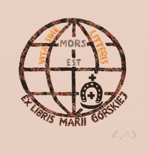 Exlibris by Rajmund Aszkowski from Poland for Marii Gorskiej - Globe 