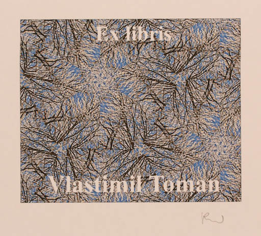 Exlibris by Rajmund Aszkowski from Poland for Vlastimil Toman - Abstract 