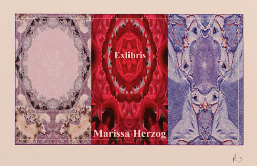 Exlibris by Rajmund Aszkowski from Poland for Marissa Herzog - Abstract 