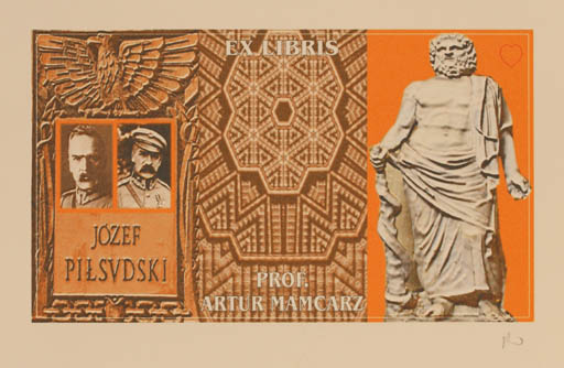 Exlibris by Rajmund Aszkowski from Poland for Jozef Pilsvdski - Man 