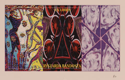 Exlibris by Rajmund Aszkowski from Poland for Ryszarda Bandosza - Abstract Man 