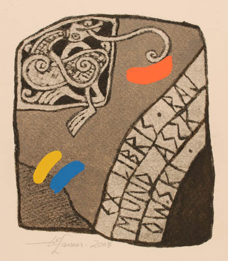 Exlibris by Torill  Elisabeth Larsen from Norway for Rajmund Aszkowski - Fable Animal 