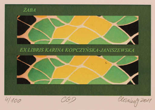 Exlibris by Karina - Kopczynska Janiszewska from Poland for Karina - Kopczynska Janiszewska - Abstract 