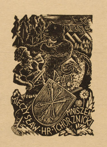 Exlibris by Stefan Mrozewski from Poland for ? ? - Knight 