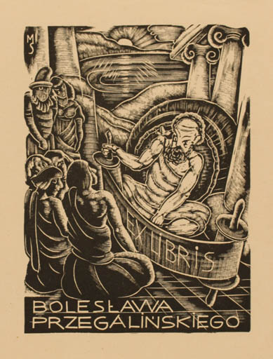 Exlibris by Stefan Mrozewski from Poland for Boleslawa Przegalinski - Religion 