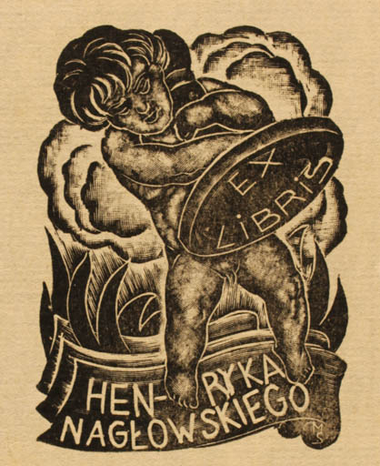 Exlibris by Stefan Mrozewski from Poland for Henryka Nagelowskiego - Child 