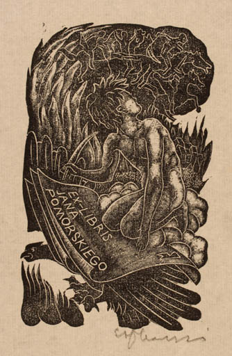 Exlibris by Stefan Mrozewski from Poland for Jana Pomorskiego - Child 