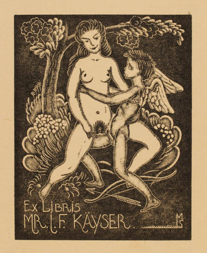 Exlibris by Stefan Mrozewski from Poland for J.F.Mr Käyser - Erotica 