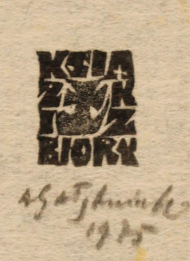 Exlibris by Antoni Golebniak from Poland for ? ? - Text/Writing 