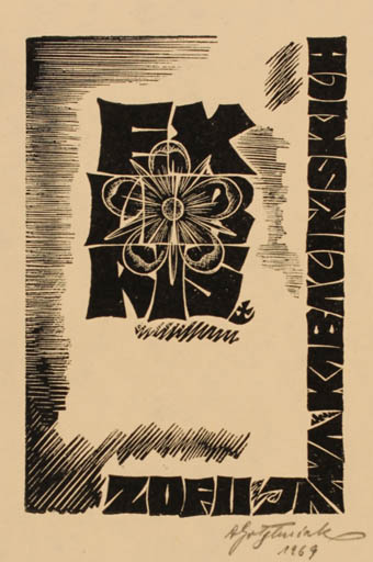 Exlibris by Antoni Golebniak from Poland for ? ? - Text/Writing 