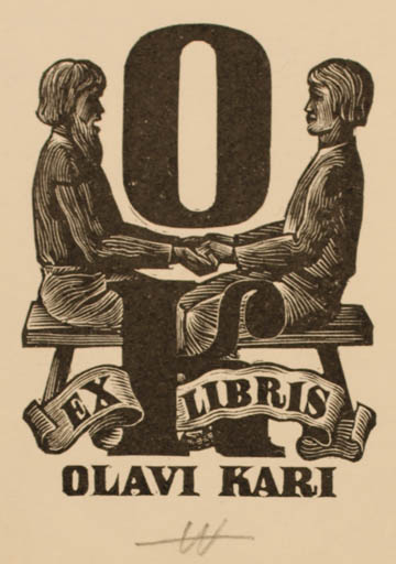 Exlibris by Henno Arrak from Estonia for Olavi Kari - 