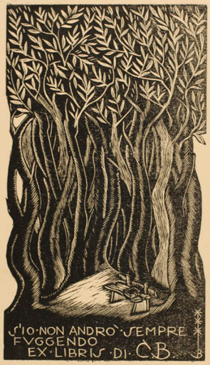 Exlibris by Bruno da Osimo from Italy for ? C. B. - Forest 