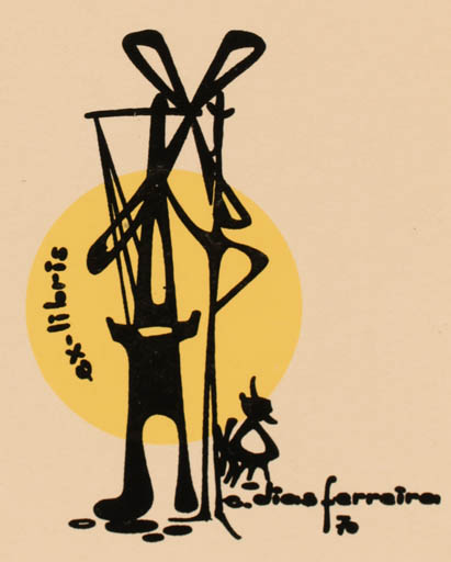 Exlibris by Eduardo Dias Ferreira from Portugal for Eduardo Dias Ferreira - Don Quijote Mill 