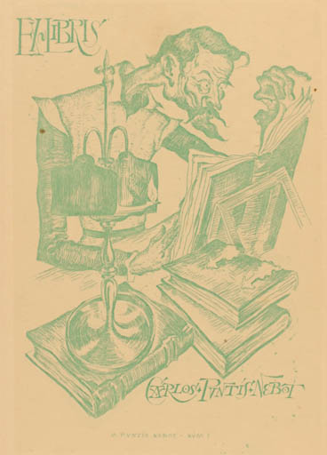 Exlibris by Carlos Puntis Nebot from Spain for Carlos Puntis Nebot - Book Don Quijote 