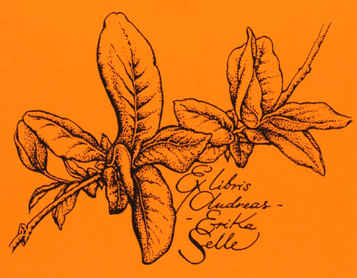 Exlibris by W. N. Chishnjak from Russia for Erika & Andreas Selle - Flora 