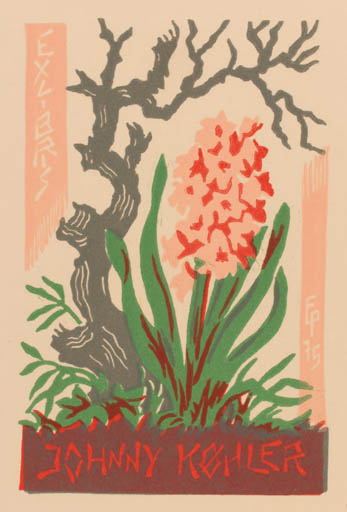 Exlibris by Edmund Peter from Denmark for Køhler Johnny - Flora 