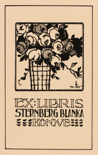 Exlibris by Annegret Ritter from Hungary for ? Blanka - Flora 