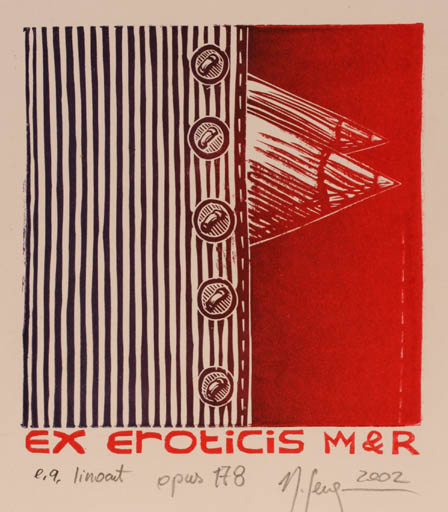 Exlibris by Malgorzaty Seweryn from Poland for ? M.R. - Ex Erotica 