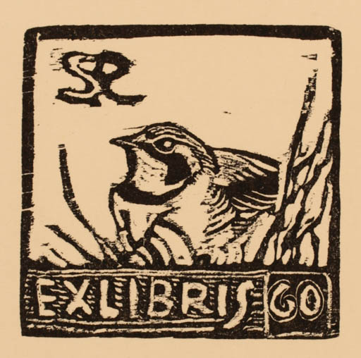 Exlibris by Leif Rydeng from Denmark for ? ? - Bird 