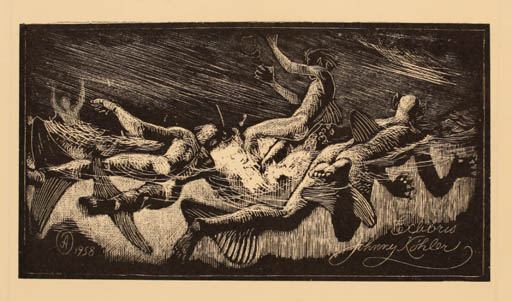 Exlibris by Thomas Arnel from Denmark for Køhler Johnny - Mermaid 