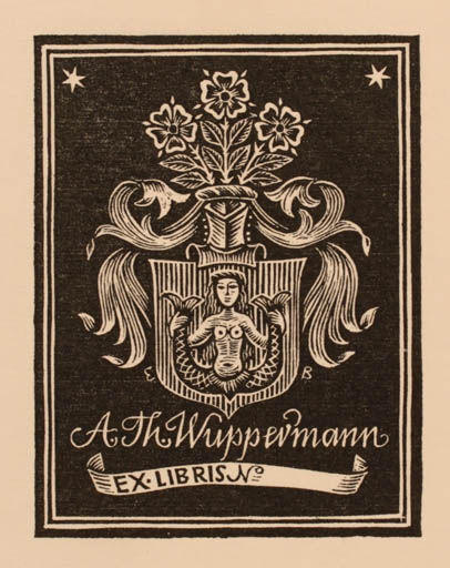 Exlibris by Ellen Beck from Germany for A.Th Wuppermann - Mermaid 