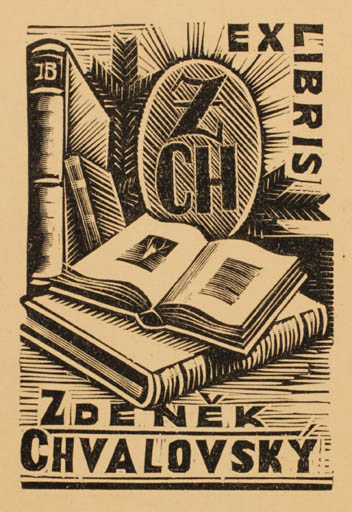 Exlibris by Jaro Beran from Czechoslovakia for Zdenek Chalovsky - Book 