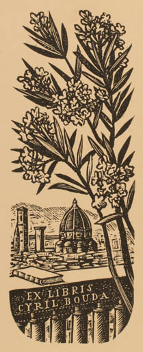 Exlibris by Cyril Bouda from Czechoslovakia for Cyril Bouda - Flower City Flora 