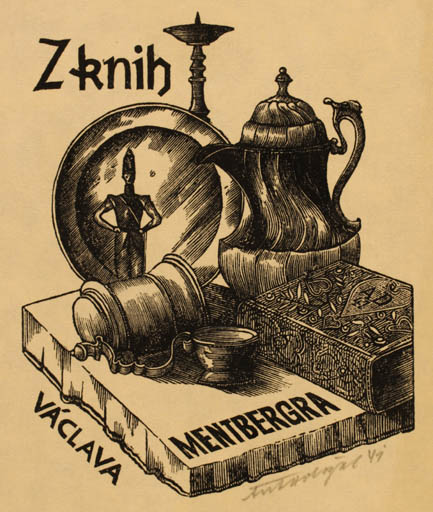 Exlibris by Antonin Dolezal from Czechoslovakia for Václava Mentbergra - 