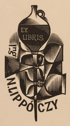 Exlibris by Dr. Otakar Marik from Czechoslovakia for Ing. Nobert Lippóczy - Wine 