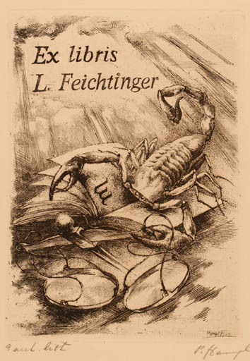 Exlibris by Petr Hampl from Czechoslovakia for Leopold Feichtinger - 