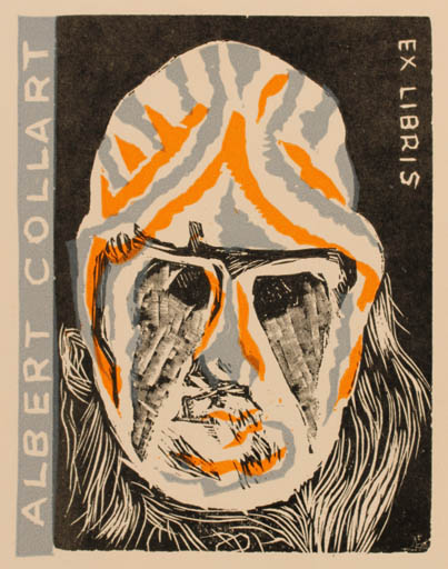 Exlibris by Jaroslav Kaiser from Czechoslovakia for Albert Collart - Man 