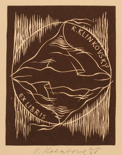 Exlibris by Vera Kotasová from Czechoslovakia for Ruda Klinkovsky - Abstract 