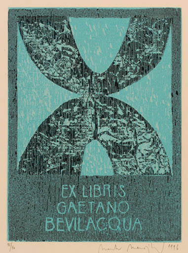 Exlibris by Martin Manojlin from Czechoslovakia for Gaetano Bevilacqua - Abstract 