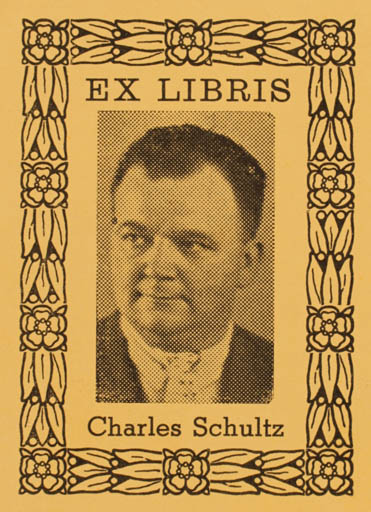 Exlibris by Charles Schultz from Denmark for Charles Schultz - Portrait 