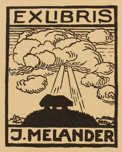 Exlibris by ? ? from Denmark for J Melander - Scenery/Landscape 