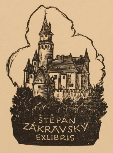 Exlibris by Erich Schöner from Austria for Stepan Zakravsky - Castle/Palace 